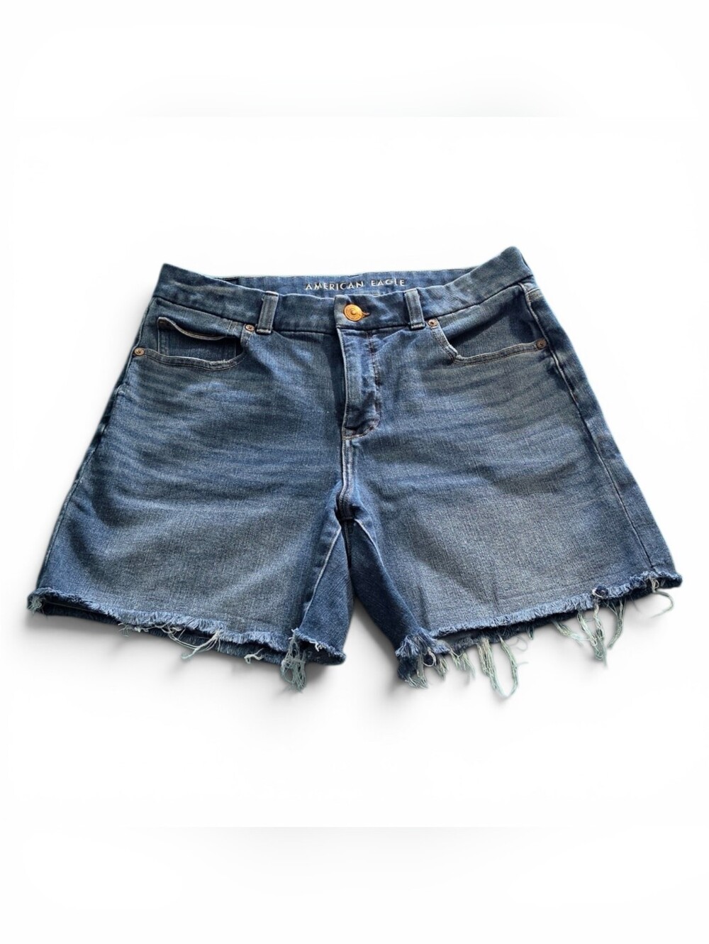 American Eagle The Dream Short Size 12 High Rise Denim Cutoff Shorts 6"